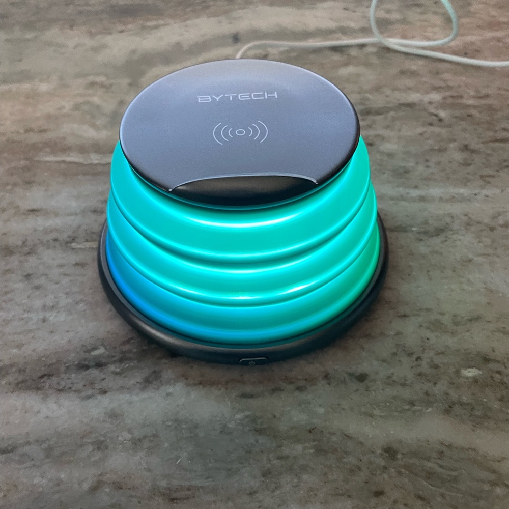 Bytech Pop Up Wireless Charging Pad with Color Changing Lights - Picture 2 of 12
